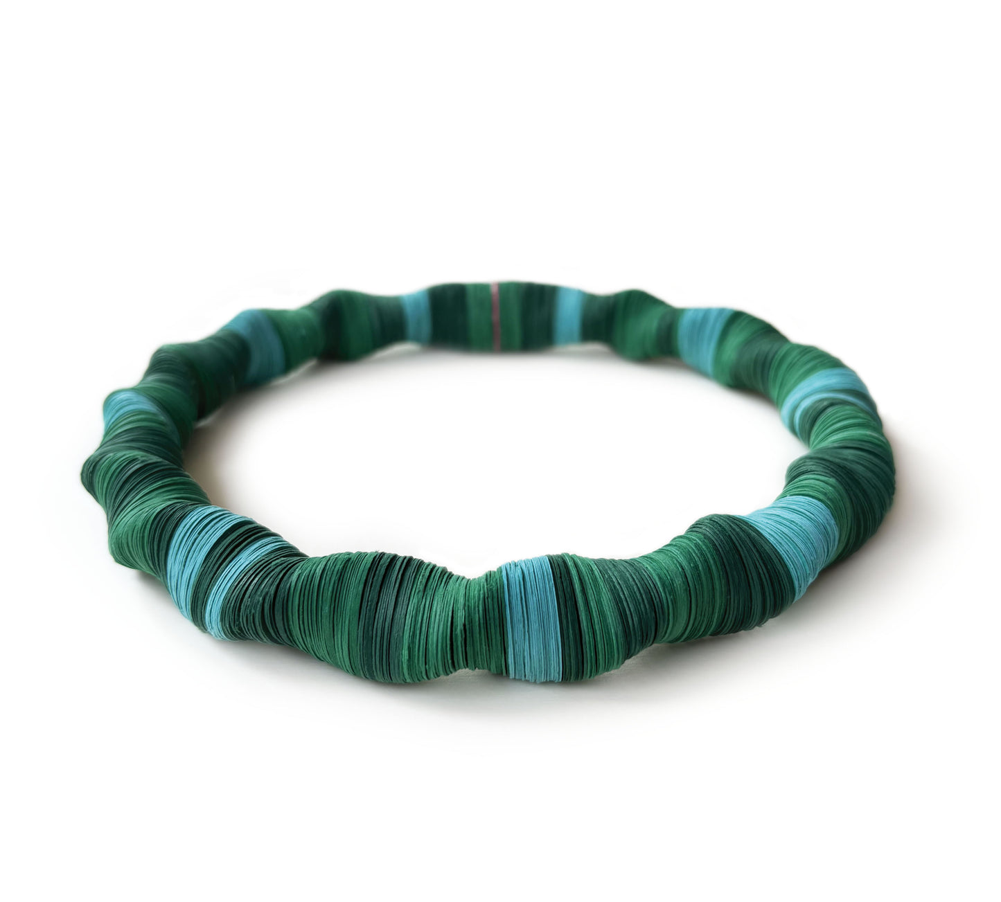 Girocollo a spirale di carta verde - Verde Alfieri
