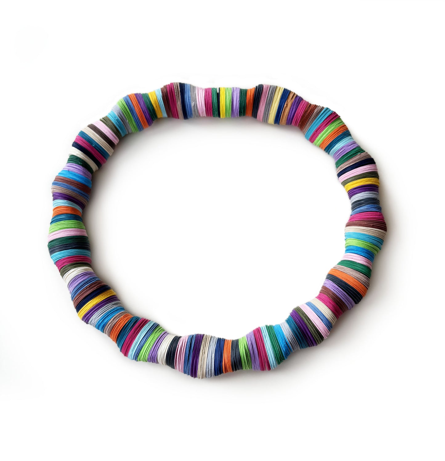 Girocollo di carta a spirale multicolore - Verde Alfieri