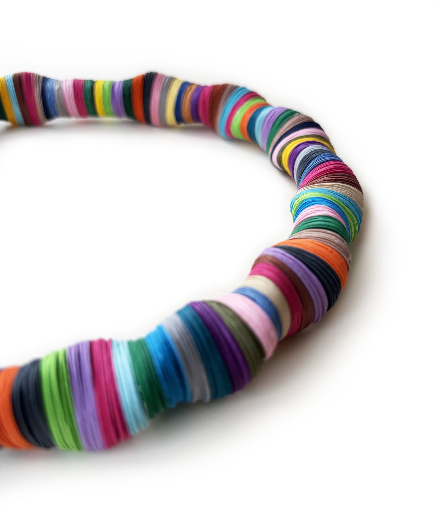 Girocollo di carta a spirale multicolore - Verde Alfieri