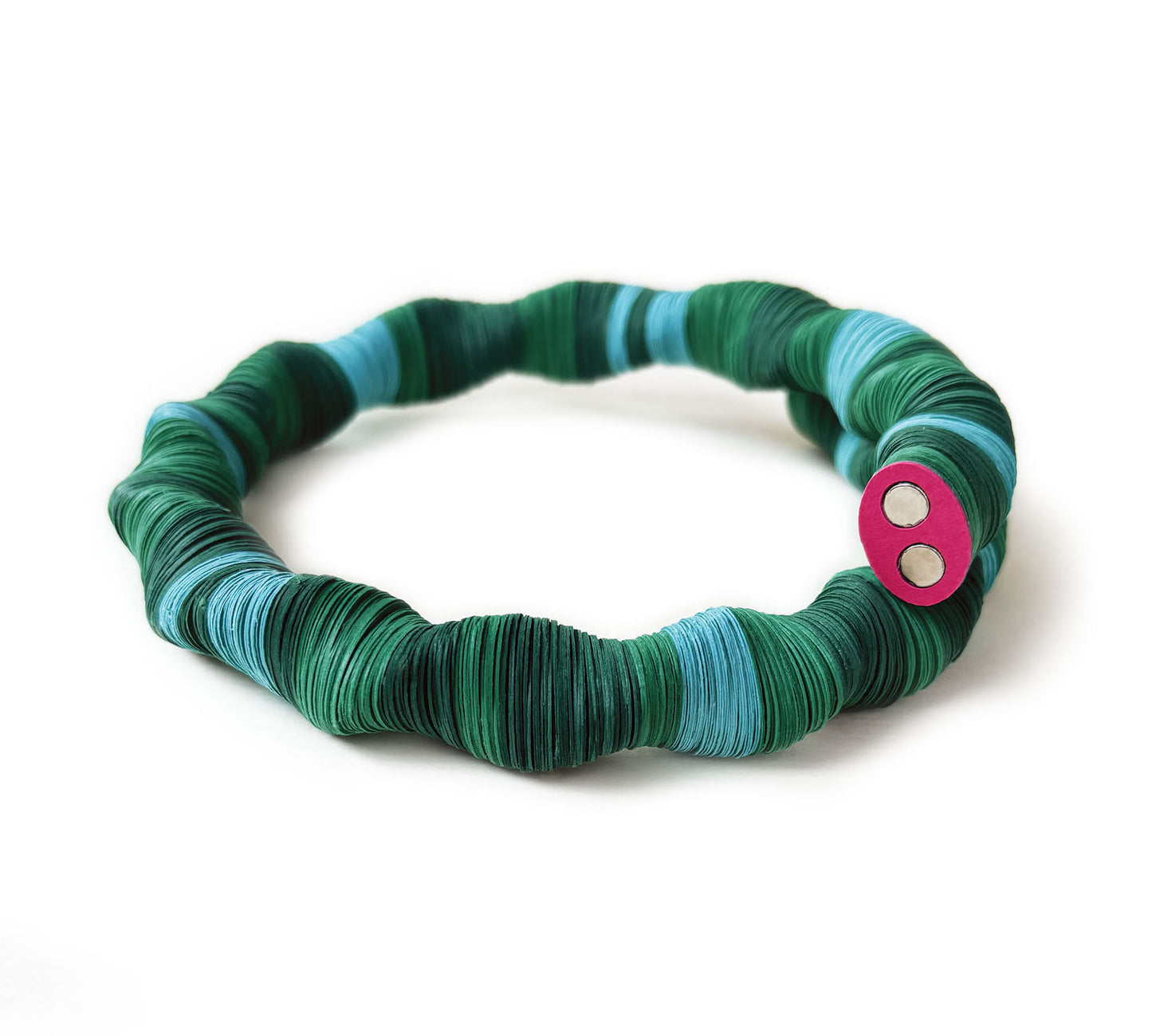 Girocollo a spirale di carta verde - Verde Alfieri
