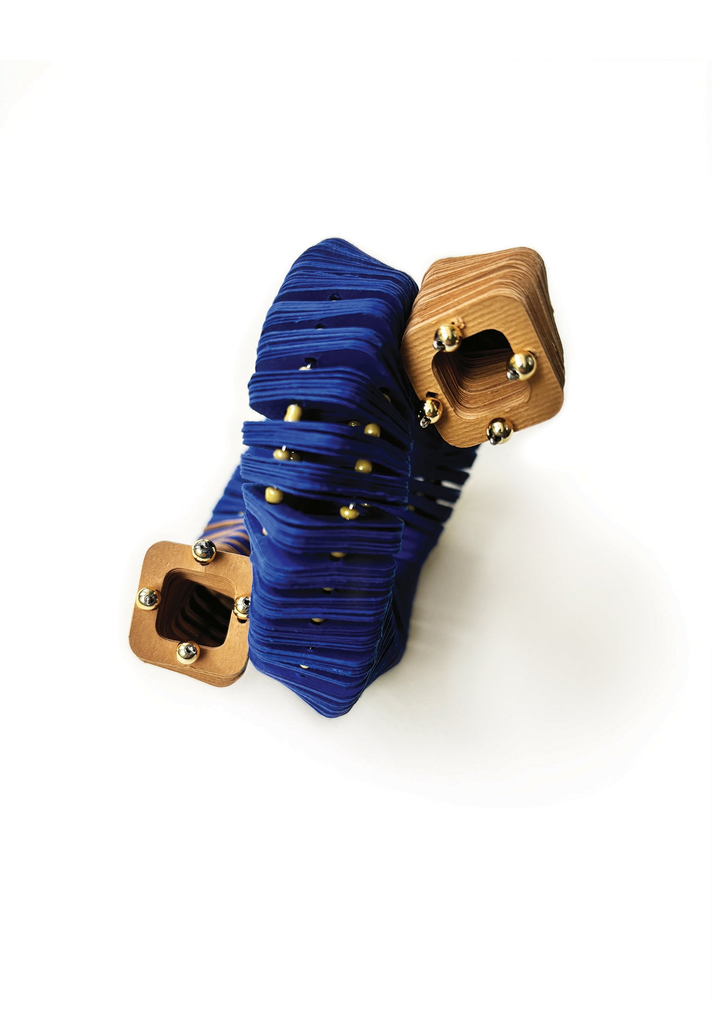 Dune, bracciale in carta blu e giallo - Verde Alfieri