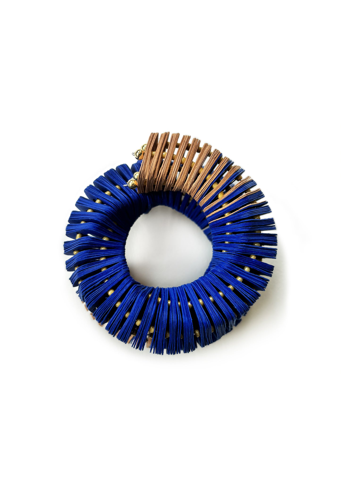 Dune, bracciale in carta blu e giallo - Verde Alfieri
