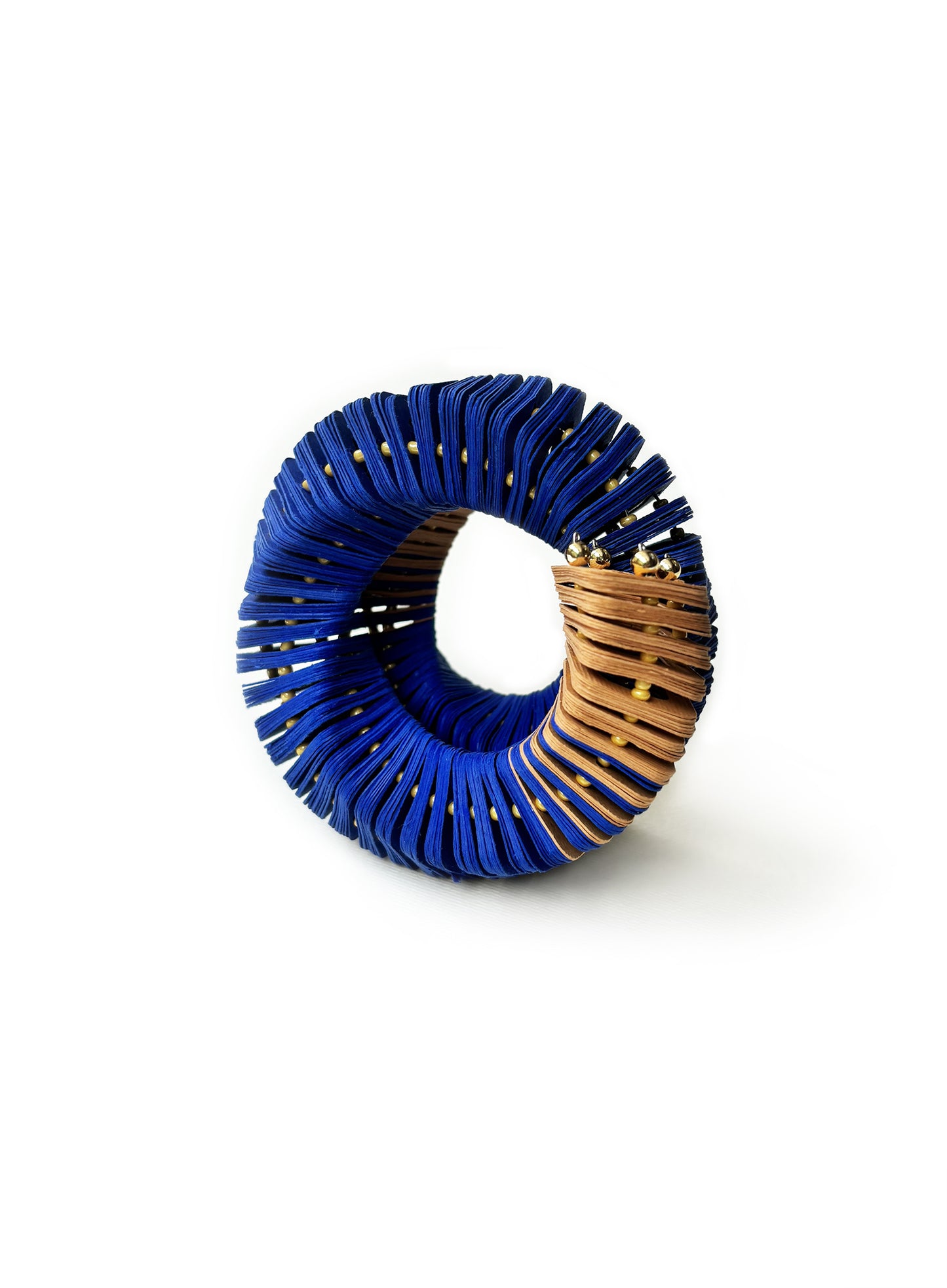 Dune, bracciale in carta blu e giallo - Verde Alfieri