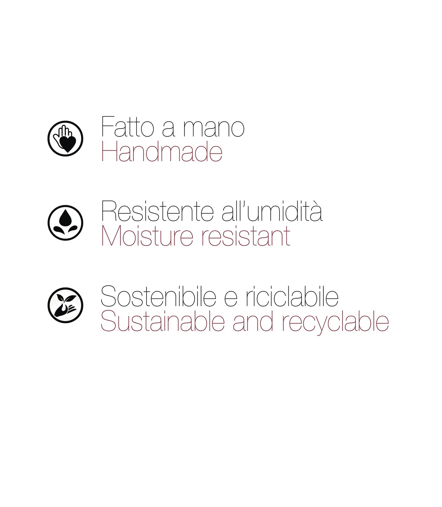 Triangolo, orecchini pendenti di carta rossa e nera - Verde Alfieri