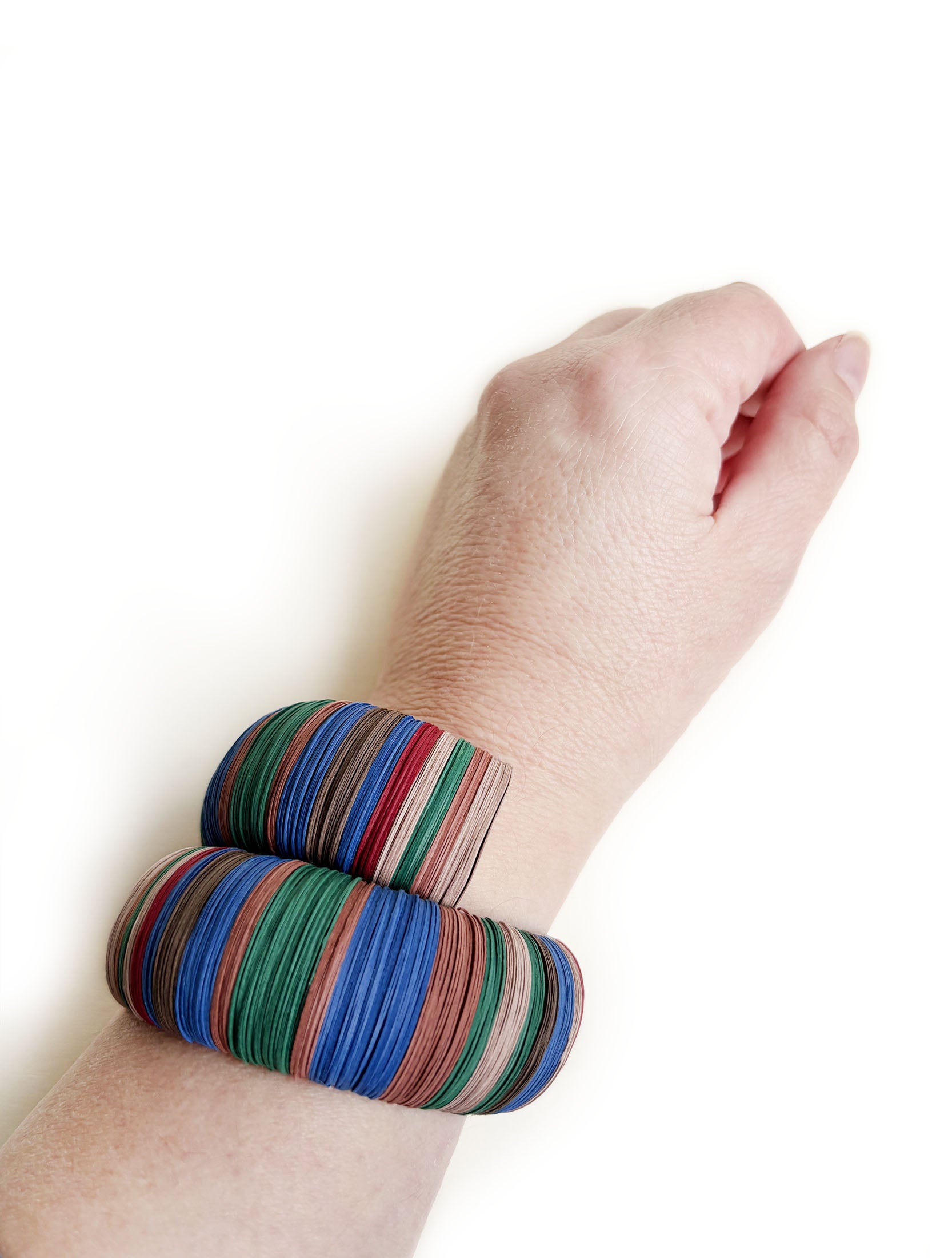 Bracciale di carta multicolore a cerchio - Verde Alfieri