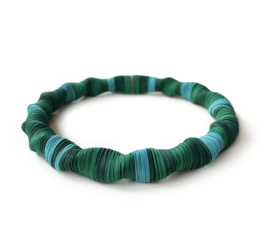 Girocollo a spirale di carta verde - Verde Alfieri