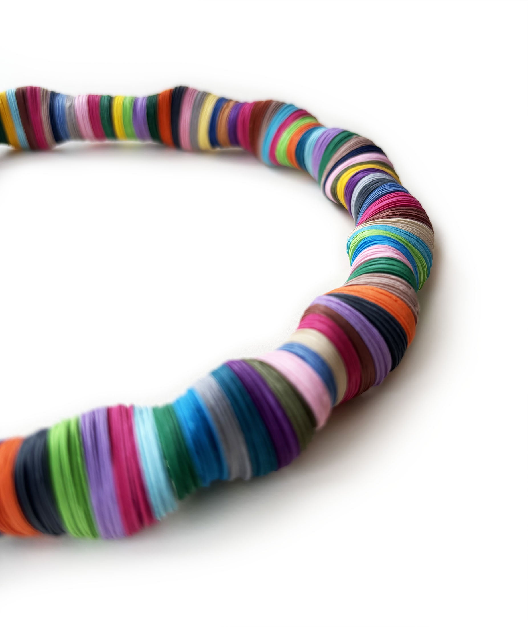 Girocollo di carta a spirale multicolore - Verde Alfieri