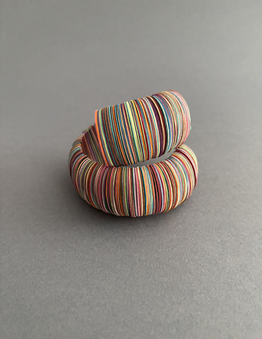 Bracciale di carta melange di colori - Verde Alfieri