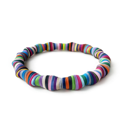 Girocollo di carta a spirale multicolore - Verde Alfieri