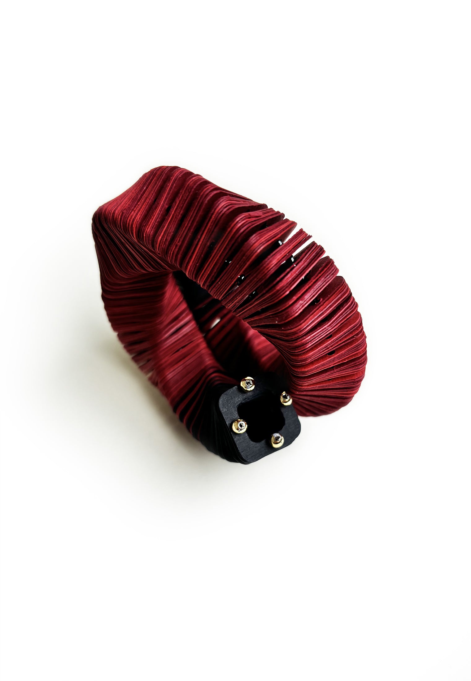 Dune, bracciale a spirale rosso e nero - Verde Alfieri