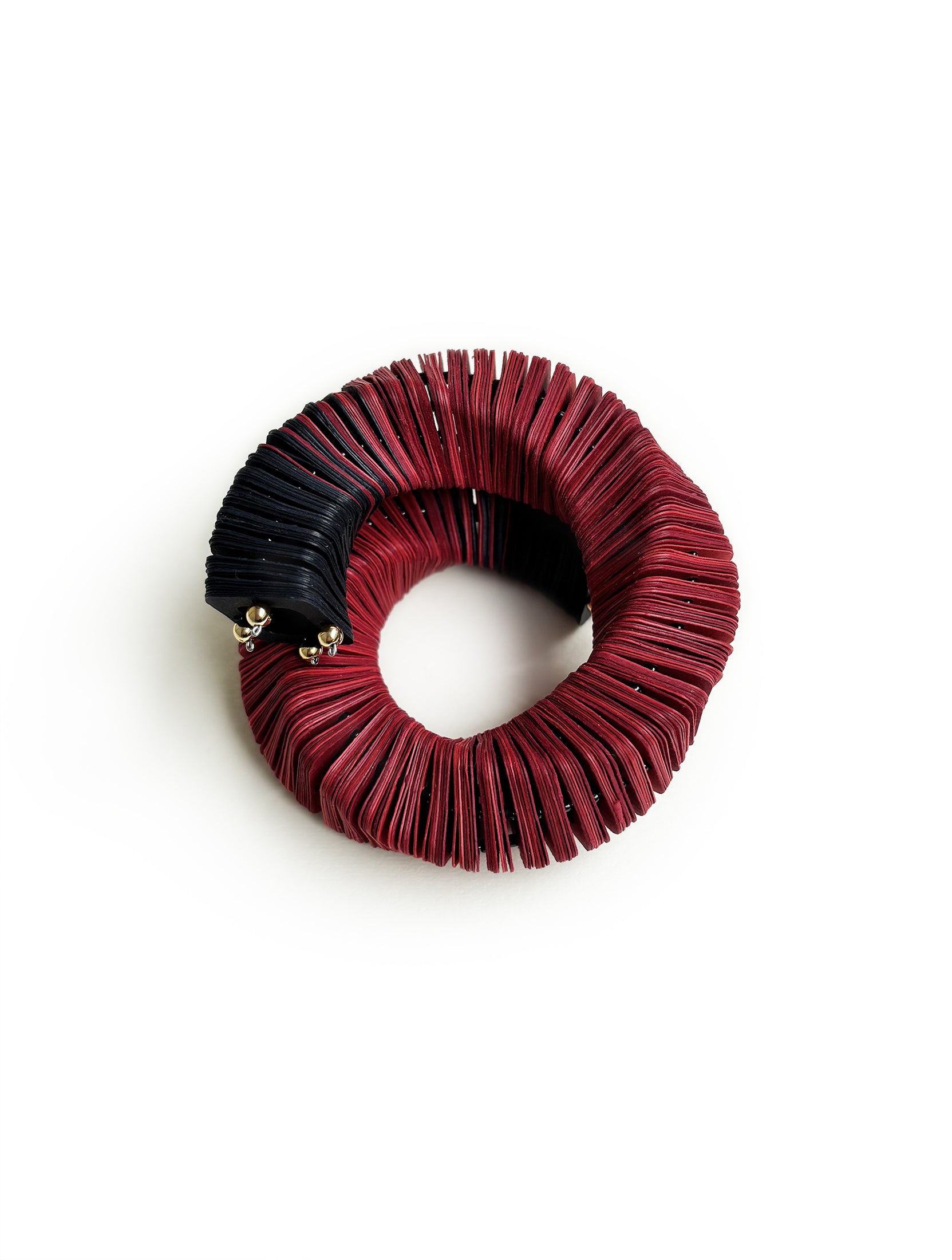 Dune, bracciale a spirale rosso e nero - Verde Alfieri