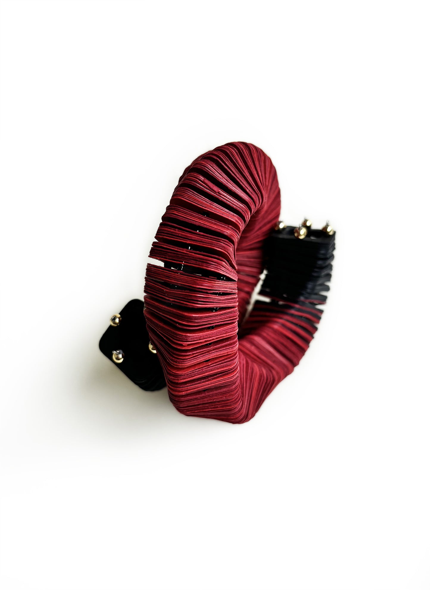 Dune, bracciale a spirale rosso e nero - Verde Alfieri
