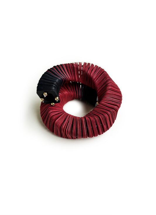 Dune, bracciale a spirale rosso e nero - Verde Alfieri
